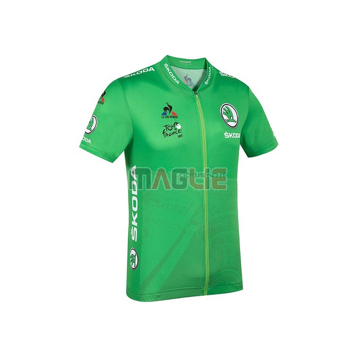 Maglia Tour de France Manica Corta 2021 Verde - Clicca l'immagine per chiudere